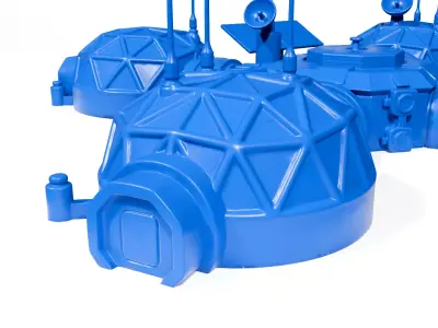 Moon base 3D print model