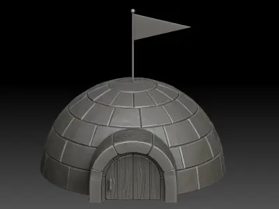 stylized igloo 3D model