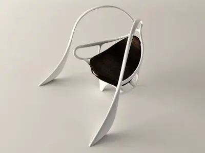 Futuristic armchair Bunny 3D model
