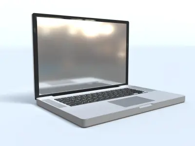 Laptop computer Low-poly 3D model