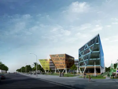 Center of Children Bac Ninh 3D model 3D model