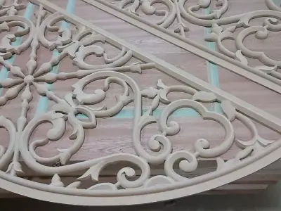 3d door carved wooden panels 3D model