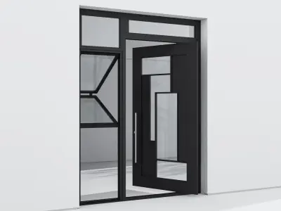 Aluminium door 289 3D model