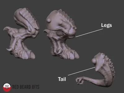 Xenoteras Exodon 3D print model
