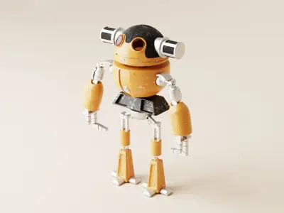Robot V24 Low-poly 3D model