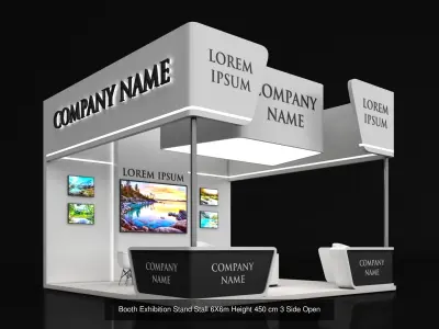 10 Exhibition Stand Stall Booth 3D model 3D Model Collection 3D Model Pack