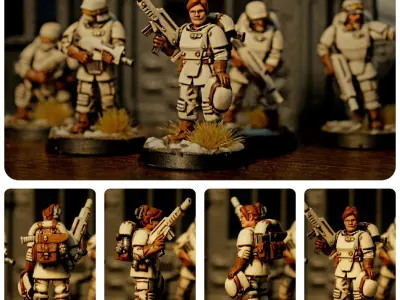 Universal Guard - Female Infantry Builder 3D print model