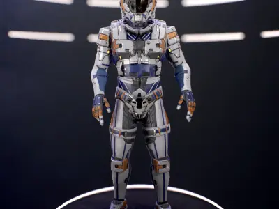 Sci-Fi Armor 6 Low-poly 3D model