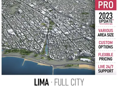 Lima - Peru Low-poly 3D model