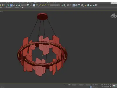 Ardesia LED Chandeliers Low-poly 3D model
