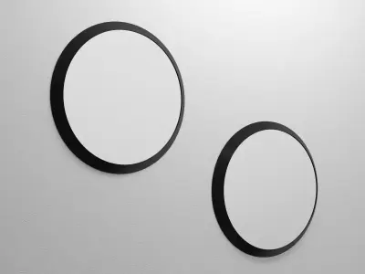 Cone R round wall mirror 3D model