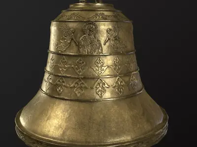  church bell  Low-poly 3D model