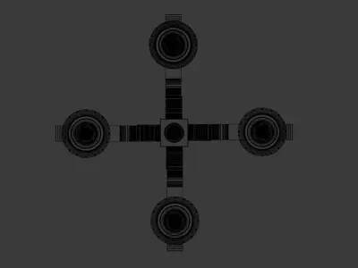 Rustic Chandelier 3D model