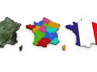 France map pack 3D model