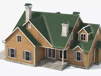 Residential House 7 Low-poly 3D model