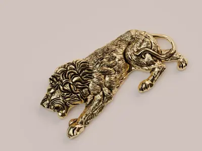 Lion jewelry piece 3D print model