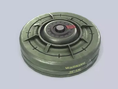 Sci fi land mine Low-poly 3D model