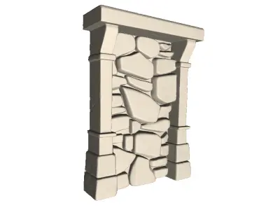 Medieval Stone Wall 3D print model