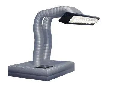 Table lamp with bones for animation and interiors Low-poly 3D model