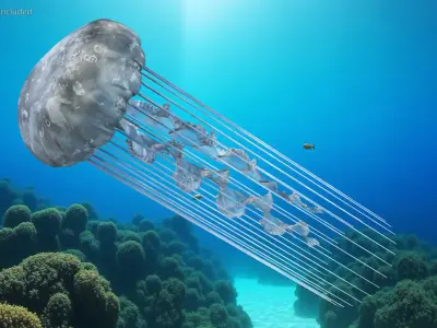  Ice Veil Jellyfish Rigged 
