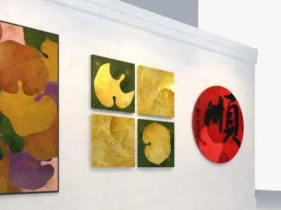 FRAME LOTUS LEAF Low-poly 3D model