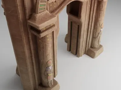 Huge Wall Low-poly 3D model