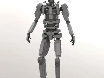 Robot Hunter Rigged LP Low-poly 3D model