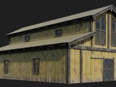 85-86-87-88 - Farm Buildings 4K PBR GameReady Low-poly 3D model