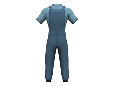 Farmer Suit Low-poly 3D model