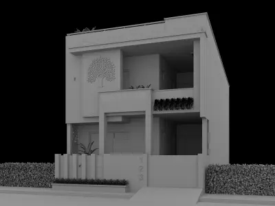 House elevation 3d view 3D model