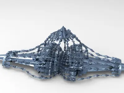 Sci fi swarm bridgeway 3  Low-poly 3D model