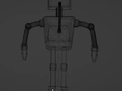 Rigged Robot Low-poly 3D model