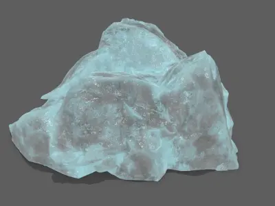 Ice Rock Stair Low-poly 3D model