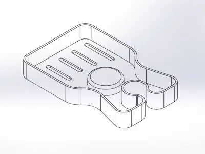 Custom Machined Fixture Plate -SolidWorks 3D CAD Model 3D print model