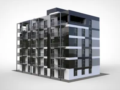  Modern townhouse 3D model