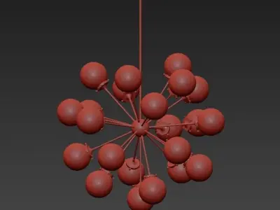 Bordeaux 18 Light Chandelier 3D model