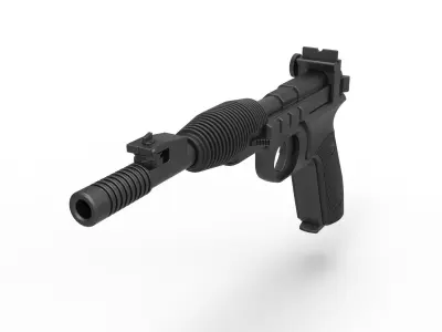 Blaster pistol X-30 from Star Wars Return of the Jedi 3D model