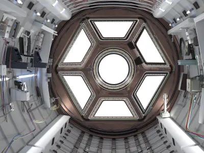 Space shuttle interior 3D model