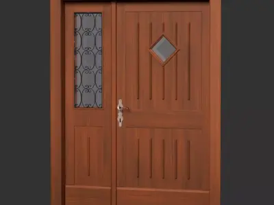 Wood Door 4 3D model