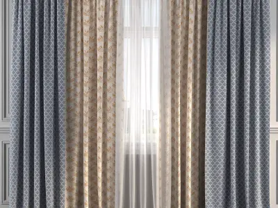 Curtain Set 206 3D model
