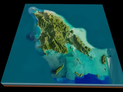 Ko Chang island full 3d model terrain 3D model