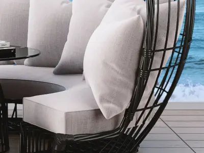 Bamboo Day Bed - Grassitup 3D model