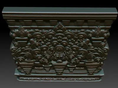 Indian Temple Wall basrelief 04 240613 3D print model