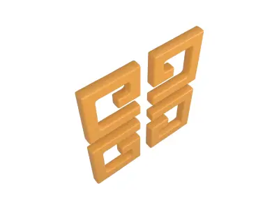 Givenchy Logo v1 002 Free low-poly 3D model