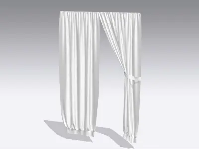 Curtain Low-poly 3D model