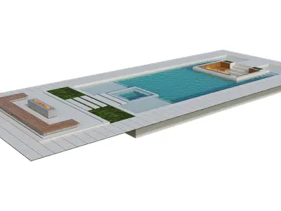 Pool To Modern Homes 3D model