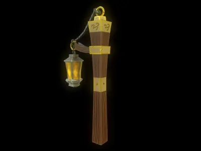 STYLIZED LANTERN Low-poly 3D model purchase