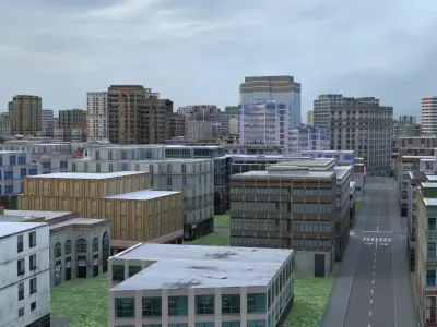 City 90 Low-poly 3D model