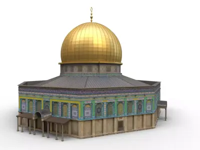Dome of the Rock   Low-poly 3D model