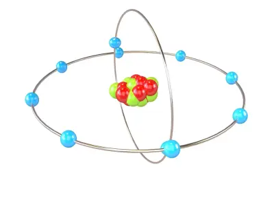 Neon Chemical Element v2 002 Low-poly 3D model